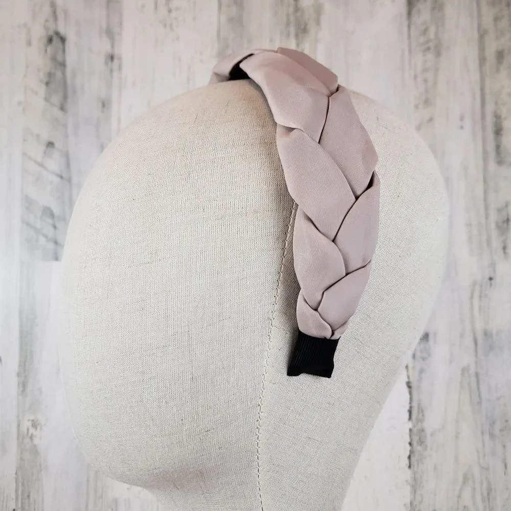 Khaki Woven Braided Headband